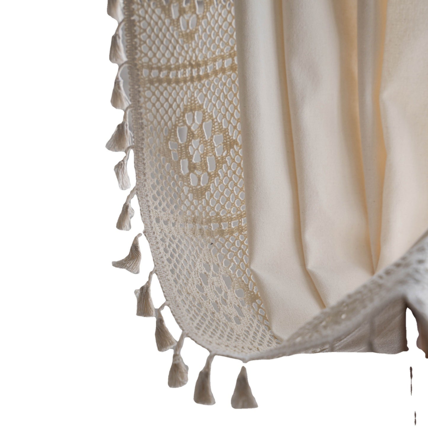 Handmade Flowers Splicing Partition Curtain Cotton Linen Semi-transparent Curtain